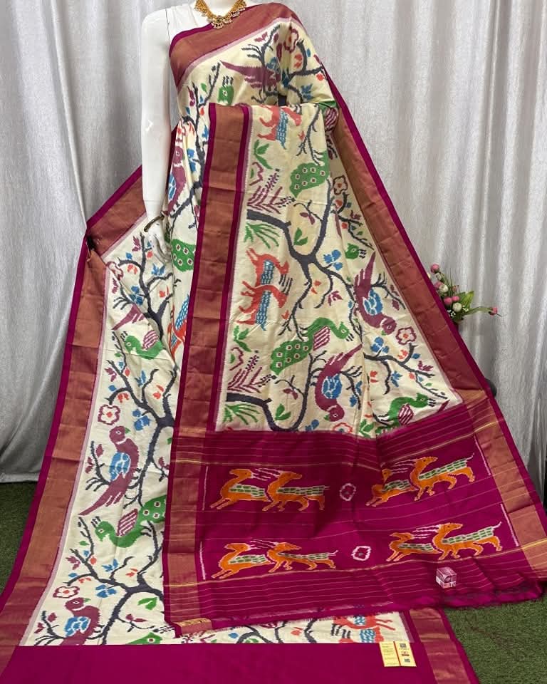 Pochampalli Ikkat Dolla Silk Saree