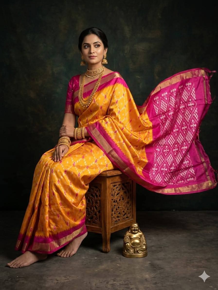Pochampalli Print Dolla Silk Saree