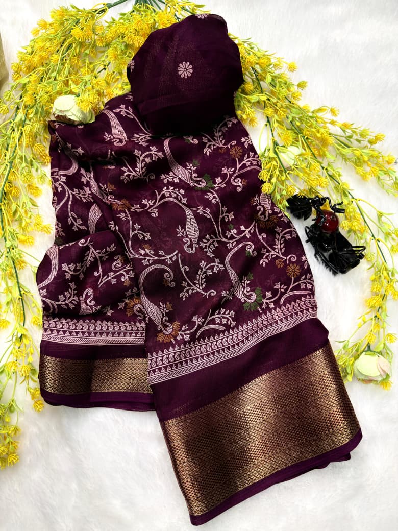 Ajrakh Print Artisan Saree