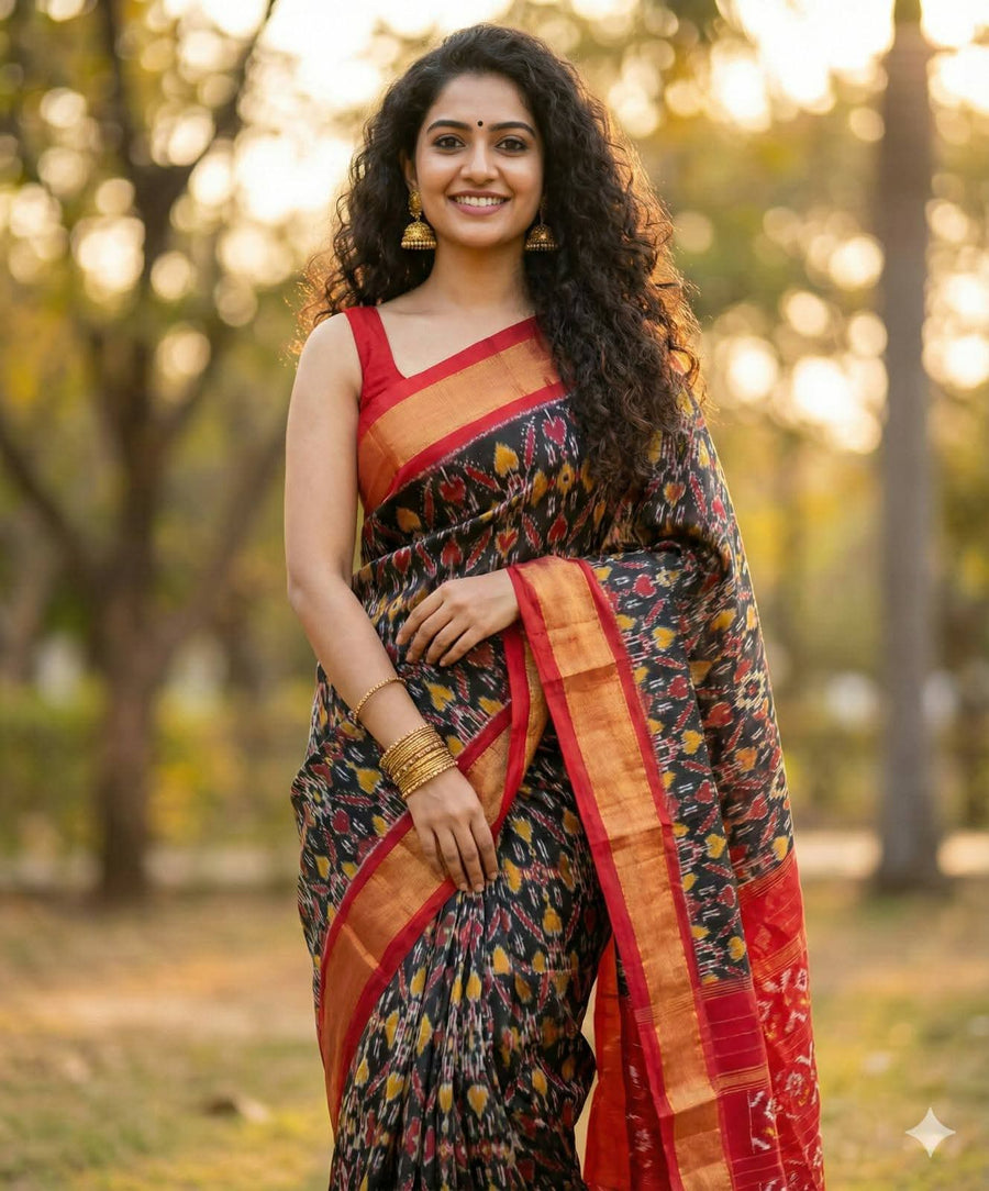 Pochampalli Print Dolla Silk Saree