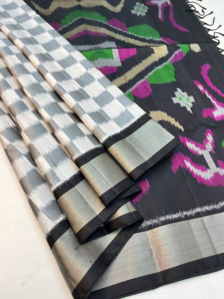 Pochampalli Weave Dolla Silk Saree