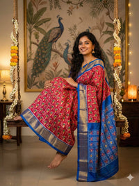 Pochampalli Dolla Silk Ethnic Saree