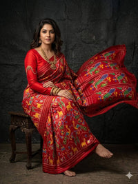 Kalamkari Print Dolla Silk Saree
