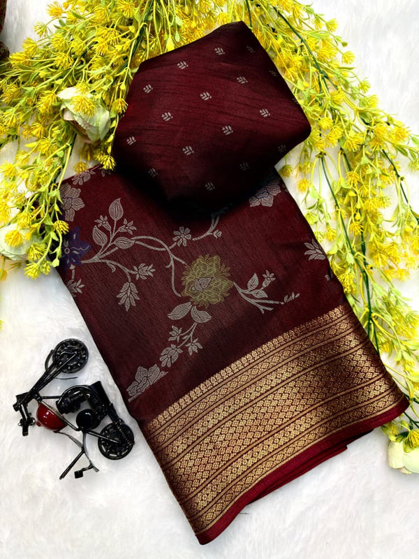 Ajrakh Resist Print Saree