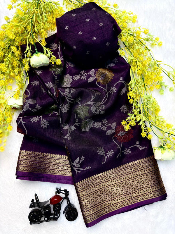 Ajrakh Geometric Print Saree