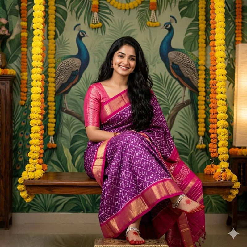 Pochampalli Dolla Silk Designer Saree