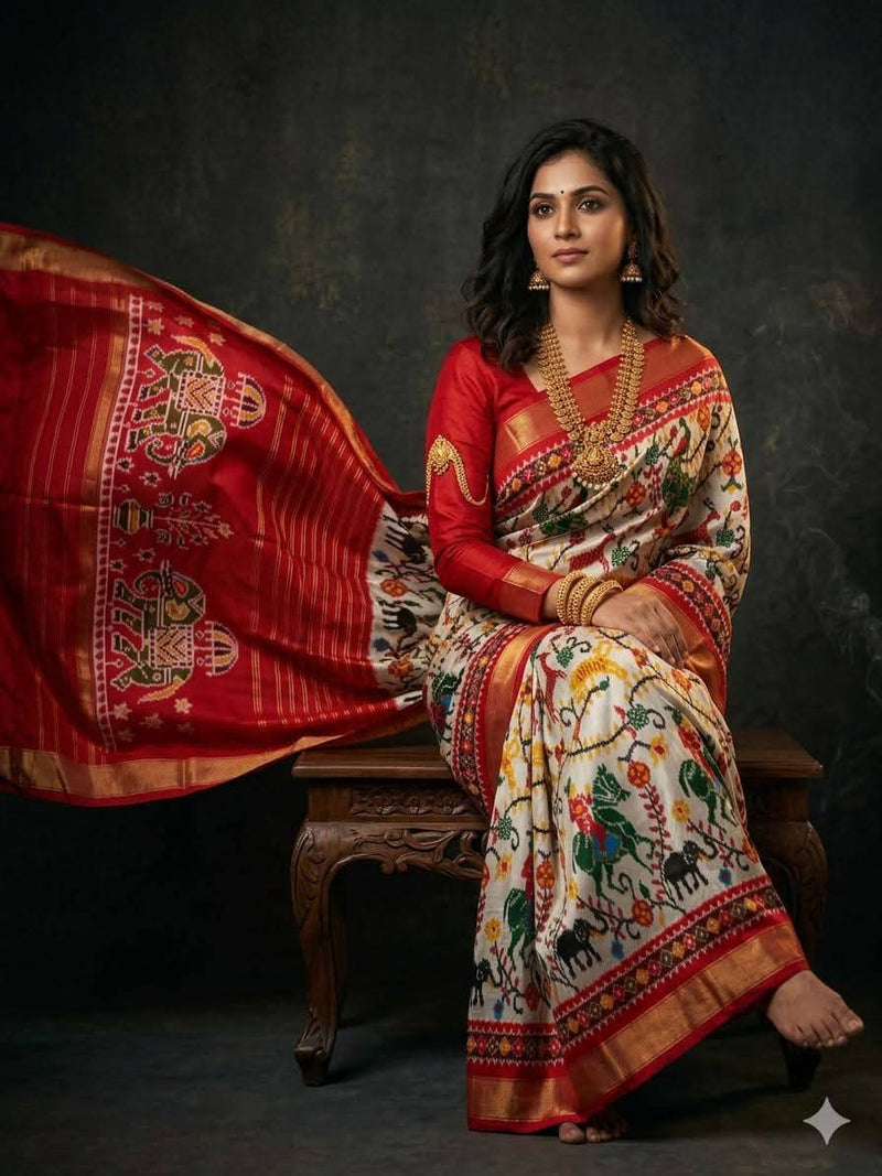 Kalamkari Dolla Silk Saree