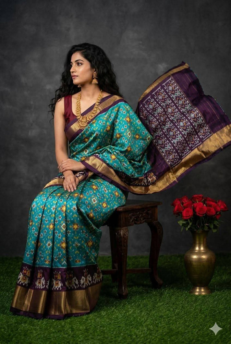 Pochampalli Weave Dolla Silk Saree