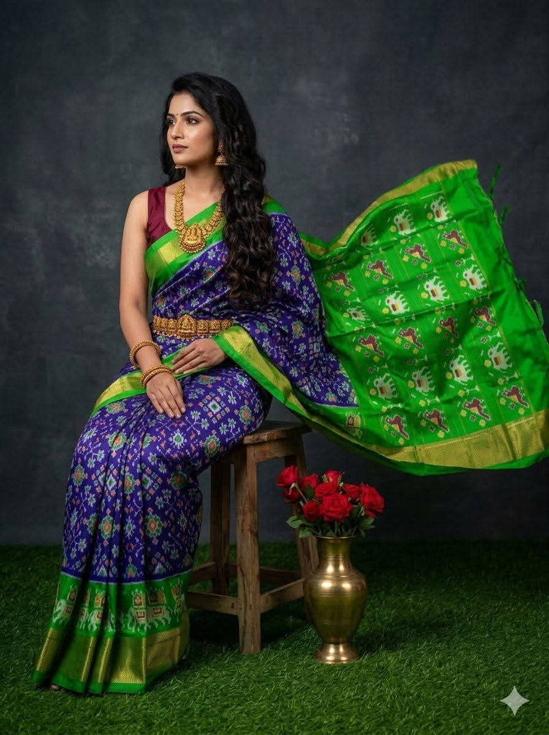 Pochampalli Weave Dolla Silk Saree