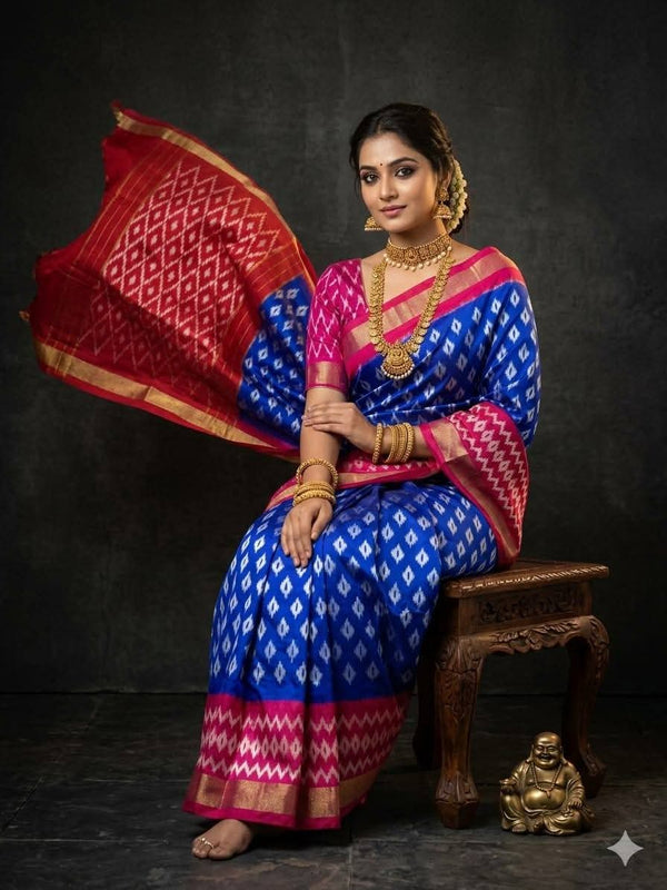 Pochampalli Dolla Silk Ethnic Saree