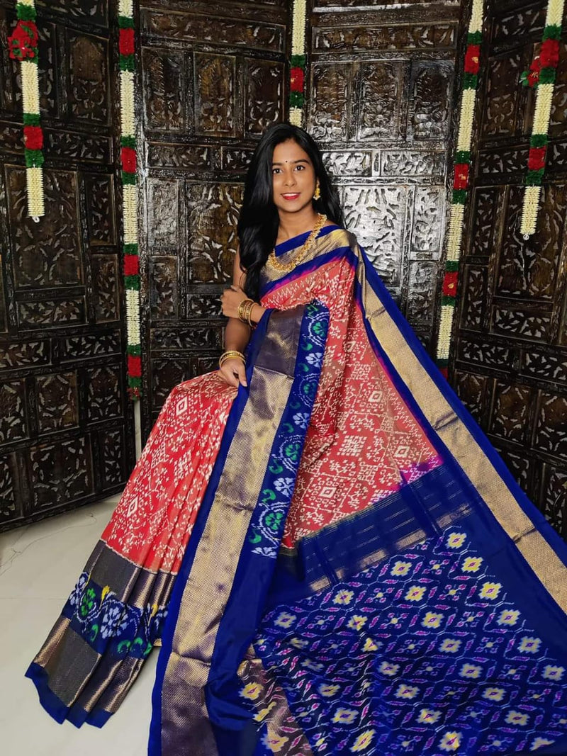 Pochampalli Ikkat Dolla Silk Saree