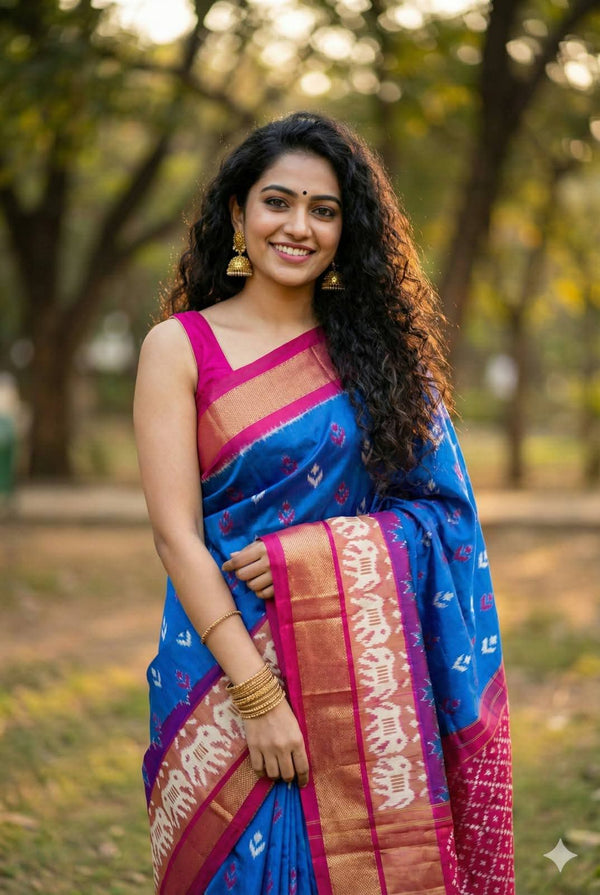 Pochampalli Dolla Silk Ethnic Saree