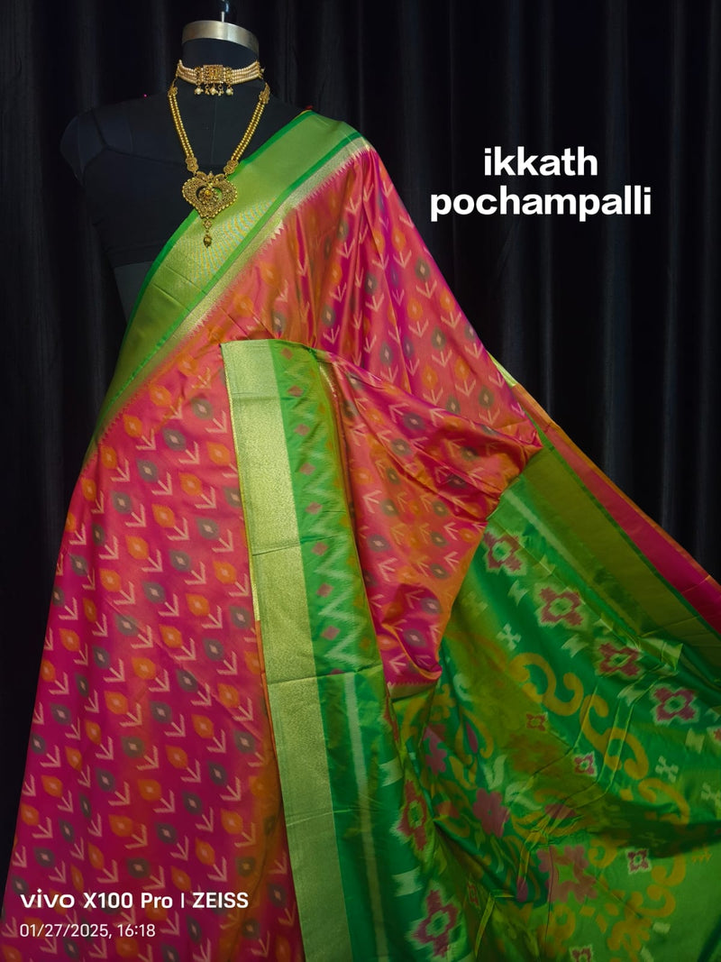 Pochampalli Ikkat Silk Saree
