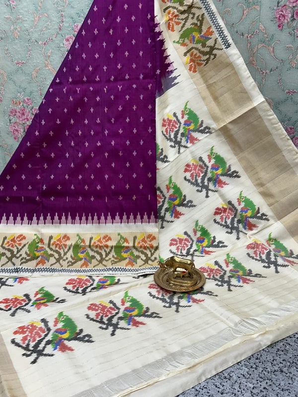 Pochampalli Ikkat Dolla Silk Saree