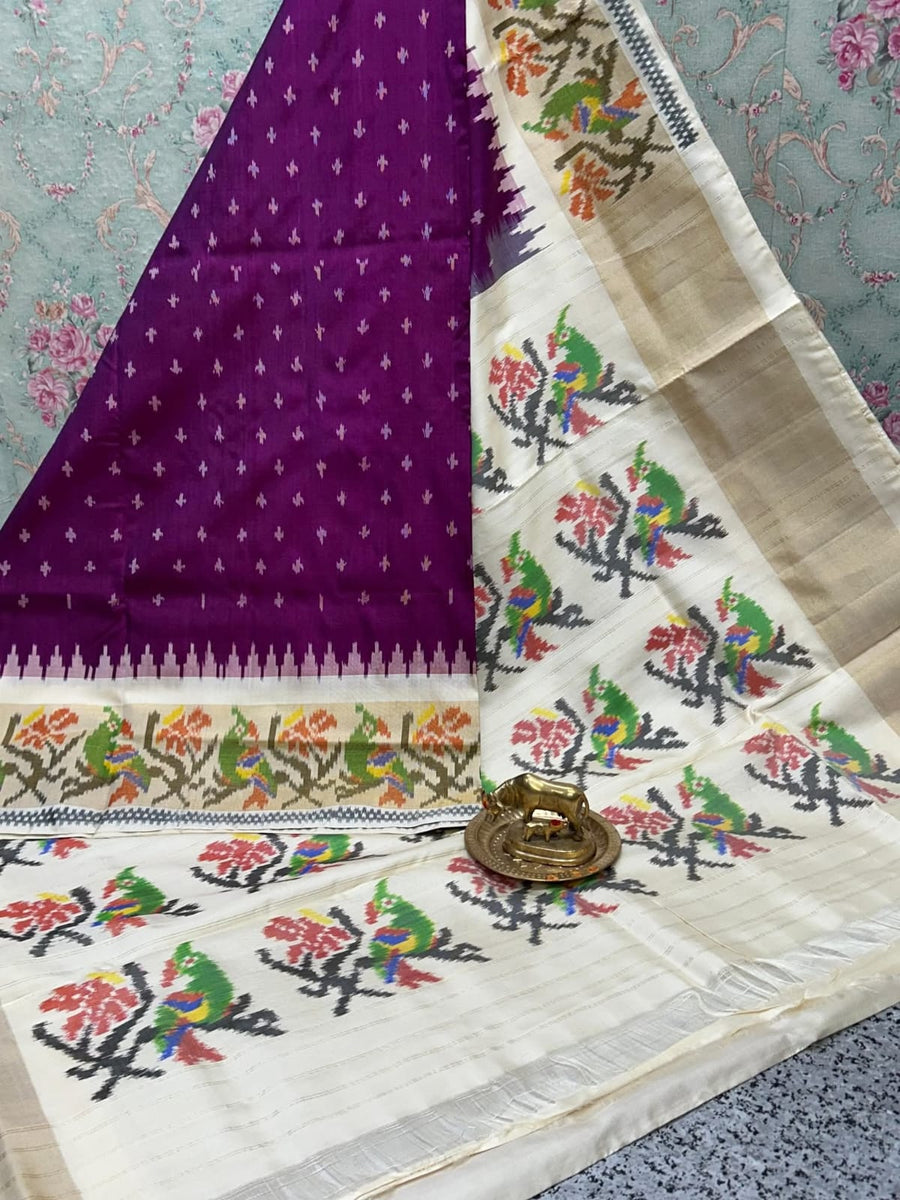 Pochampalli Ikkat Dolla Silk Saree