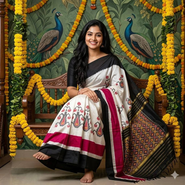 Pochampalli Dolla Silk Ethnic Saree