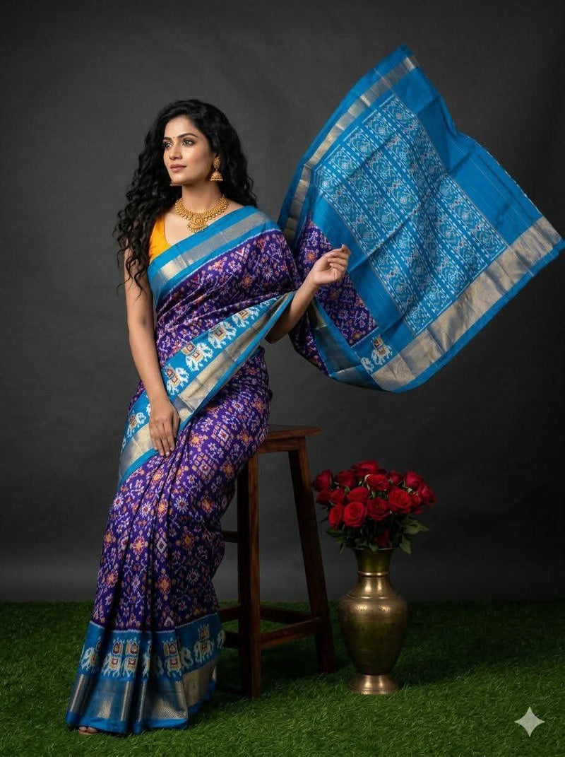 Pochampalli Dolla Silk Ethnic Saree