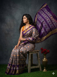 Pochampalli Weave Dolla Silk Saree