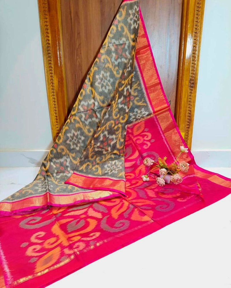 Pochampalli Weave Dolla Silk Saree