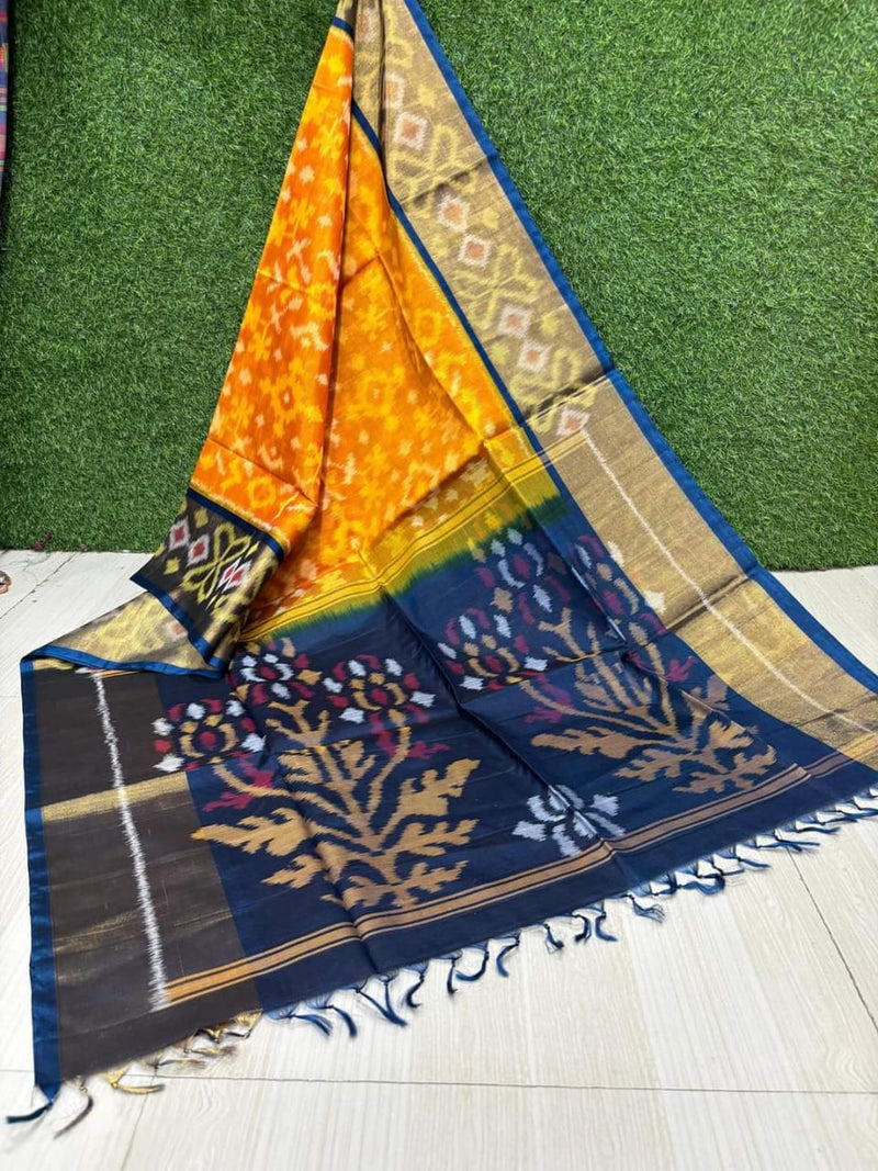 Pochampalli Ikkat Dolla Silk Saree
