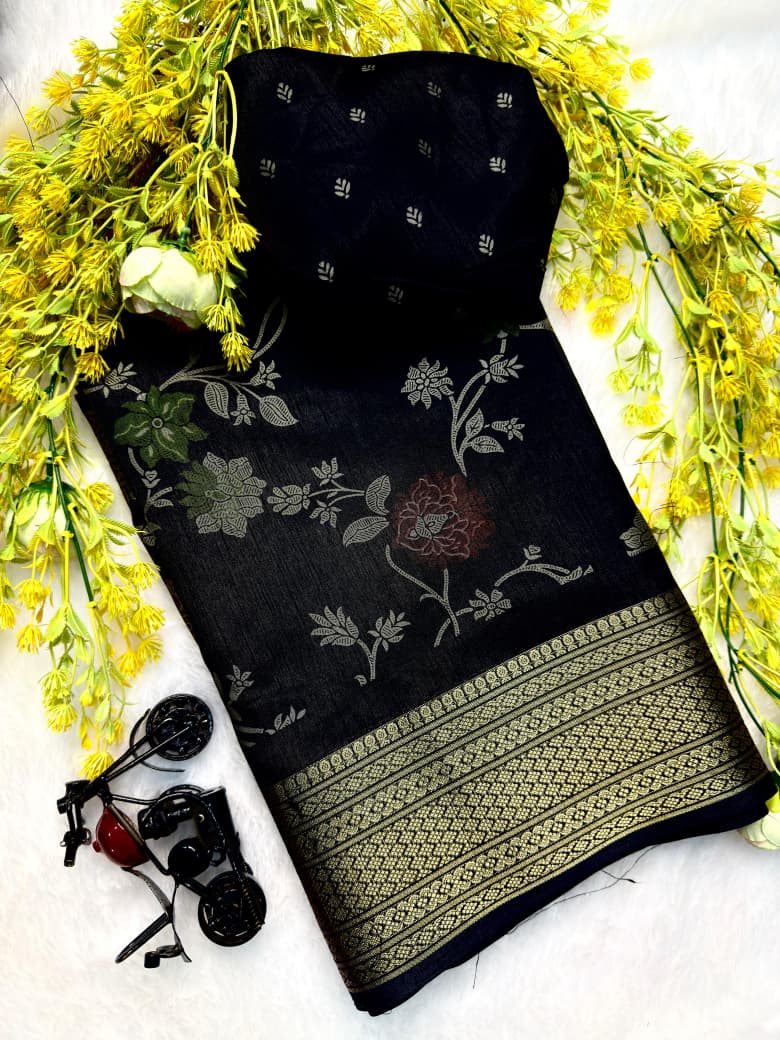 Ajrakh Print Artisan Saree