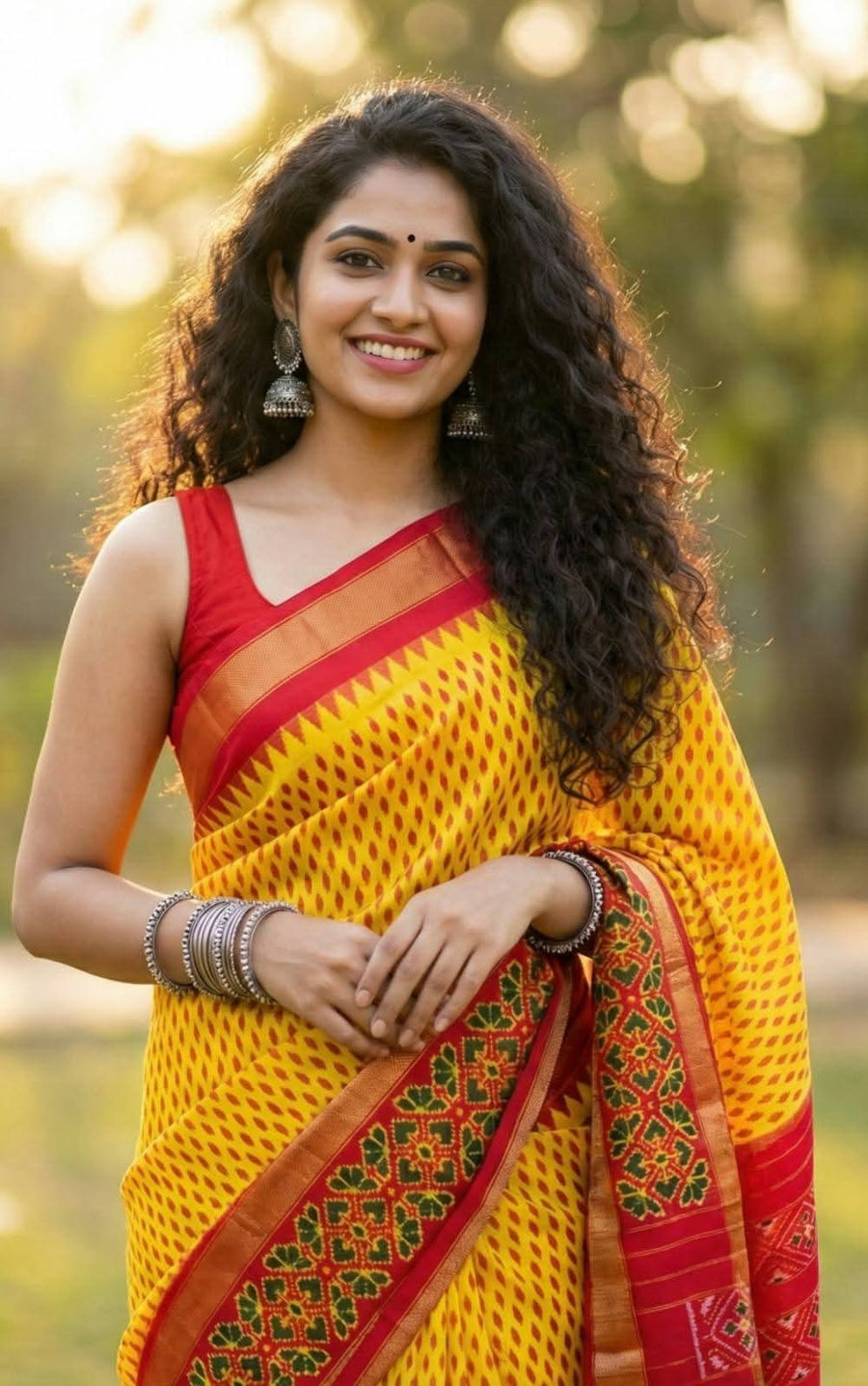 Pochampalli Ikkat Dolla Silk Saree