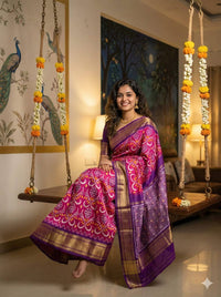 Pochampalli Ikkat Dolla Silk Saree