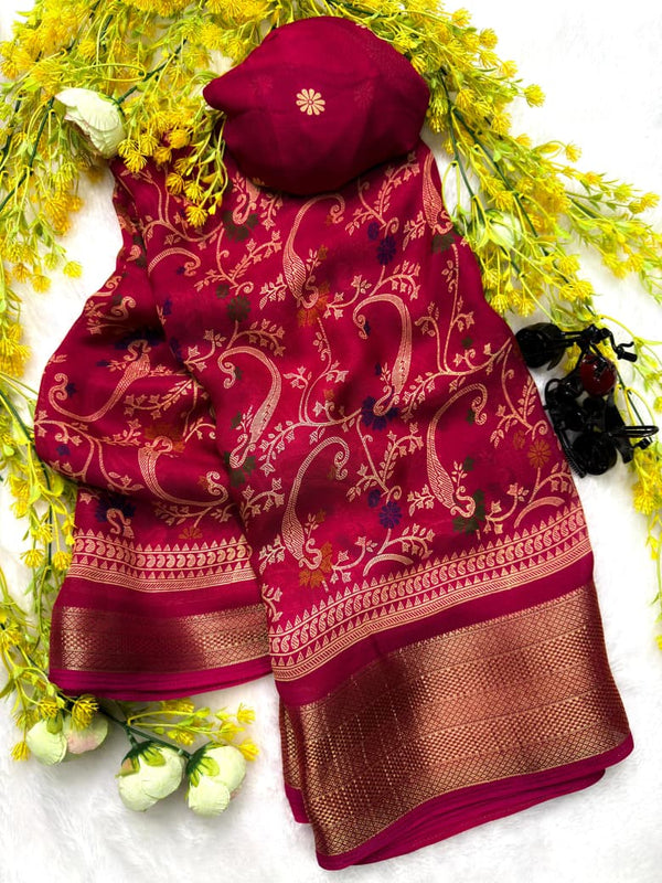Ajrakh Resist Print Saree