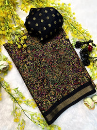 Ajrakh Geometric Print Saree