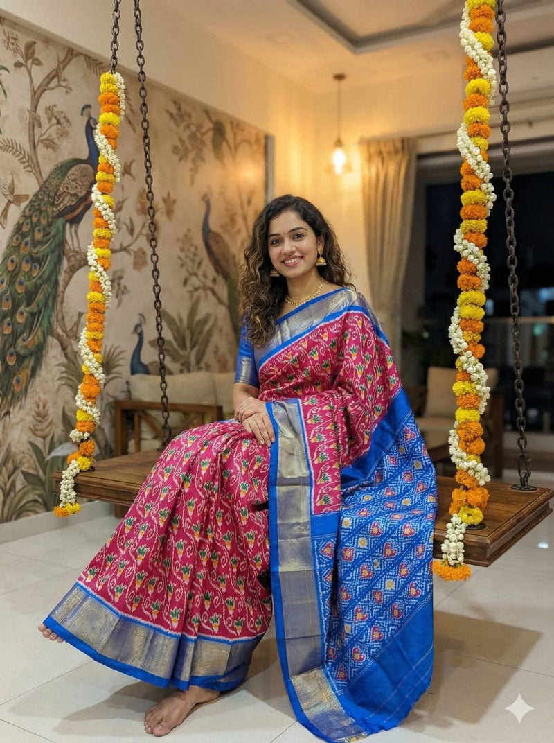 Pochampalli Print Dolla Silk Saree