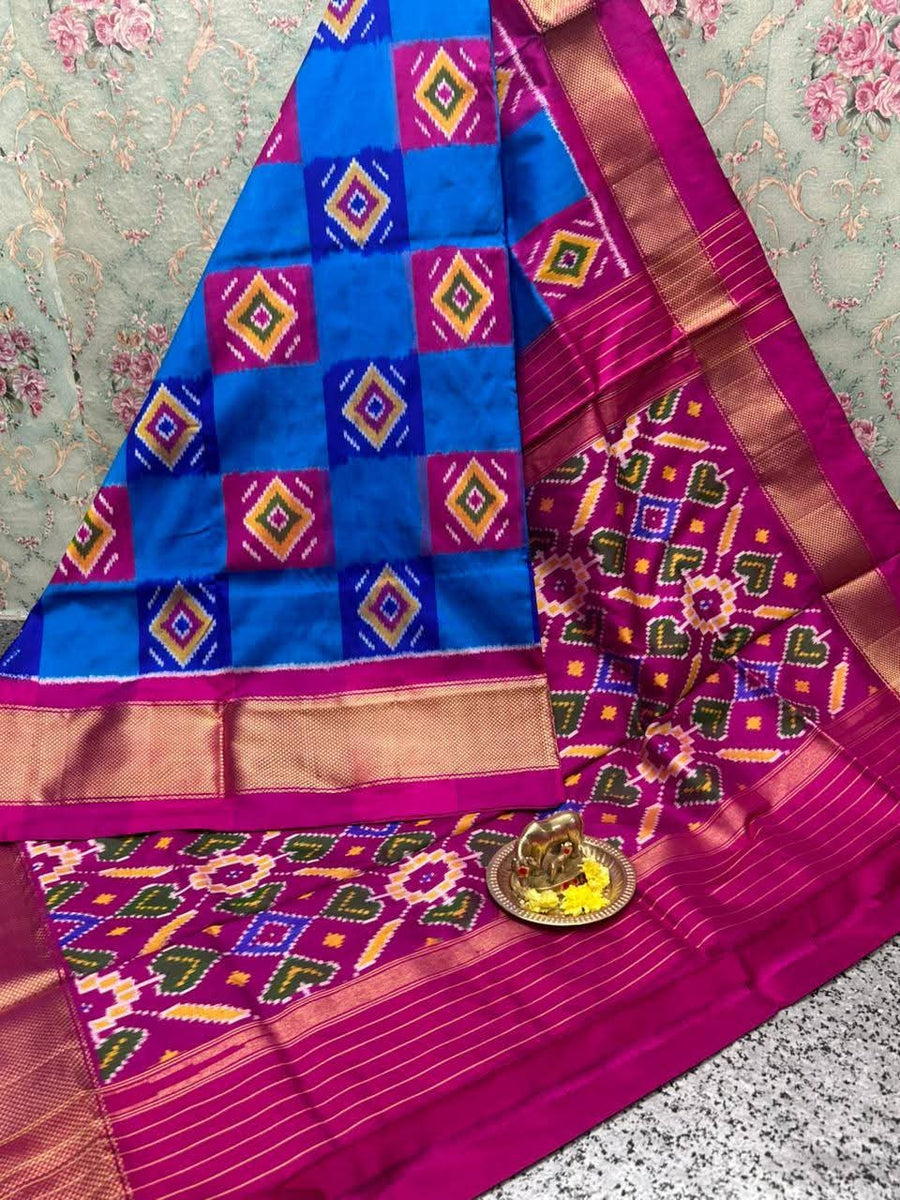 Pochampalli Weave Dolla Silk Saree