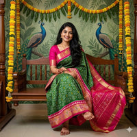 Pochampalli Ikkat Dolla Silk Saree