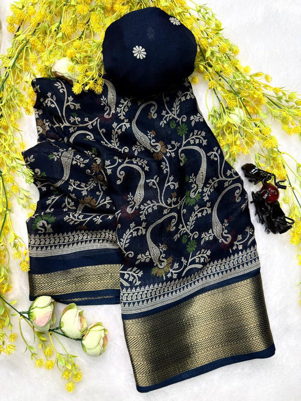 Ajrakh Print Artisan Saree