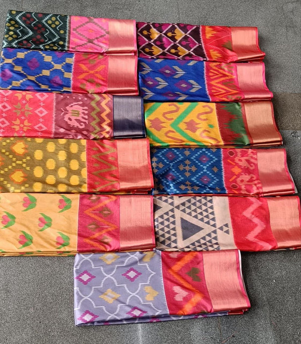 Pochampalli Dolla Silk Ethnic Saree - alternate view