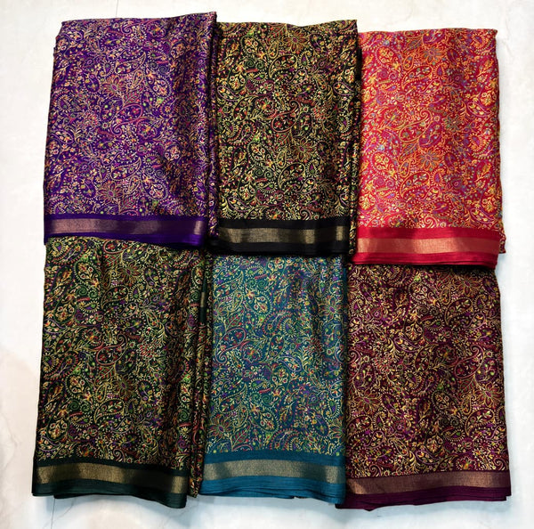 Ajrakh Block Print Saree - alternate view