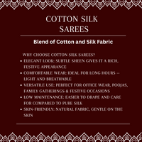 Cotton Silk Temple Border Saree - alternate view