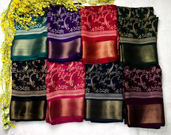 Ajrakh Block Print Saree - alternate view